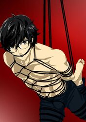 ball_gag bdms bondage gag male persona ren_amamiya sexyanimes yaoi