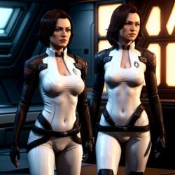 2girls ai_generated clothed female_human females females_only human_female mass_effect miranda_lawson weirdguy564 women