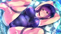 bondage detexted one-piece_swimsuit photoshop swimsuit toenketsu vibrator wet