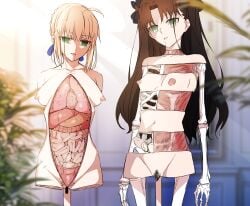 2girls ahoge amputated amputation amputee artoria_pendragon artoria_pendragon_(all) artoria_pendragon_(fate) bad_end black_hair_ribbon blonde_hair blood blood_on_face blue_hair_tie bone bones breasts brown_hair censored censored_pussy completely_nude corpse creepy dead dead_eyes death defeated defeated_heroine dismembered dismemberment display displayed dissection empty_eyes extreme_content fate/apocrypha fate/grand_order fate/stay_night fate/zero fate_(series) female female_death female_focus female_only full_body gore green_eyes guro hair_ribbon heart human_furniture human_trophy impaled impalement internal_organs intestines killed liver long_hair lungs medium_breasts missing_arm missing_leg missing_limb missing_limbs multiple_girls murder murdered nipples no_clothes nude nude_female object_insertion objectification objectified on_display open_mouth petite petite_body petite_breasts petite_female pokonyan pole pubic_hair pussy quadruple_amputee rin_tohsaka saber sexual_objectification short_hair skeleton skewer skewered slender slender_body slender_waist small_breasts small_female small_nipples snuff spoils_of_war taxidermy teenager tied_hair tohsaka_rin torso trophy two_girls vaginal_object_insertion white_skin young young_woman younger_female