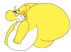 anthro ass belly big_ass big_belly bubble_butt choucreamdream gale_(chip_at_night) huge_ass huge_belly hyper_ass large_ass male mario_(series) nintendo thick_thighs wide_hips yellow_yoshi yoshi