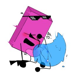 1boy 1girls battle_for_dream_island cum eraser eraser_(bfdi) eraserdrop female male mlg_glasses object_show object_shows sex teardrop teardrop_(bfdi)