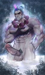 abs bara big_penis chest cock darius_(league_of_legends) erect_penis erection grabbing_own_pecs huge_cock large_pectorals league_of_legends male male_focus male_only muscular muscular_male pecs pectorals penis precum solo solo_focus solo_male spirit_blossom_darius spirit_blossom_series