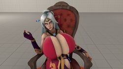 3d arynashryver big_breasts breasts lian_(paladins) paladins