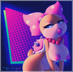 1girls accessory anthro bedroom_eyes big_lips bimbo bimbo_lips blue_eyes breasts female female_only genitals hair_accessory hair_ribbon hairbow half-closed_eyes highres hyper_bimbo jewelry koopaling large_breasts leaning_forward lips lipstick mario_(series) narrowed_eyes necklace nintendo nipples non-mammal_breasts nude pink_lips pink_lipstick puffy_lips pussy redbenjamin ribbons seductive solo standing tail thick_lips thick_thighs wendy_o._koopa wide_hips