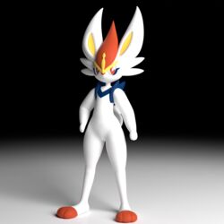1:1 1girls 3d anthro cinderace digital_media_(artwork) female female_cinderace female_only female_pokemon genitals goldencarrot hi_res nintendo pokémon_(species) pokemon pokemon_(species) pokemon_ss pussy solo solo_female video_games
