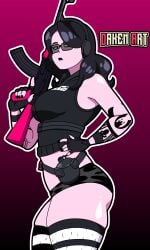 1girls 2025 2d ass big_ass big_breasts big_butt black_hair breasts daken_art_(artist) daken_henderson_(artist) dark_makeup dark_socks epic_games female female_only fortnite fortnite:_battle_royale gamer_girl glasses goth goth_girl gun guns hair jawbreaker_(fortnite) large_hair legs legs_together makeup only short_pants socks socks_(marking) tattoo thick_ass thick_thighs thigh_socks thighs_waist
