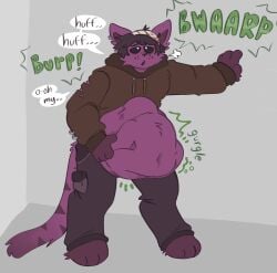 1boy 1male burp burping catnap_(poppy_playtime) clothed koi_567 male solo theo_(g1gglebug) vore