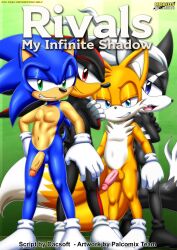 4boys anthro ass balls bbmbbf blush comic cover_page gloves infinite_(sonic) looking_at_viewer male male_only mobian_(species) mobius_unleashed palcomix penis rivals_my_infinite_shadow_(comic) sega shadow_the_hedgehog socks sonic_(series) sonic_the_hedgehog sonic_the_hedgehog_(series) tails_the_fox