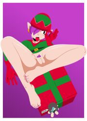 black_eyes brawl_stars female light-skinned_female light_skin magenta_hair penny_(brawl_stars) pirate pirate_girl ponytail short_hair supercell