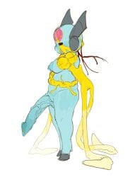 alretta animal_genitalia animal_penis antennae_(anatomy) big_nipples big_penis black_eyes blue_body breasts closed_eyes equid equine equine_genitalia equine_penis facial_markings forehead_markings genitals head_markings hooves horse huge_cock humanoid iterator_(rain_world) looks_to_the_moon_(rain_world) machine mammal markings mutated nipples penis rain_world robot rot_(rain_world) vein veiny_penis videocult