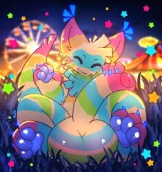 animate_inanimate anthro balls bent_legs big_balls big_penis blue_body blue_fur blush closed_eyes domestic_ferret facial_tuft femboy foreskin fur genital_focus genitals green_body green_fur hand_on_penis happy hi_res huge_balls huge_cock hyper hyper_balls hyper_genitalia hyper_penis living_pinata looking_at_genitalia looking_at_penis male mammal markings multicolored_body multicolored_fur multicolored_penis mustelid musteline nude nude_anthro nude_male orange_body orange_fur pawpads paws penis penis_focus pinata pink_body pink_fur presenting presenting_penis purple_pawpads sitting smile solo striped_body striped_fur striped_markings striped_tail stripes tail tail_markings tan_body tan_fur true_musteline tuft weasel whiskers zaaru