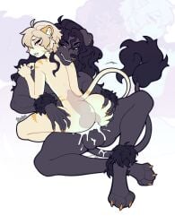 absurd_res anal anal_sex ankle_tuft anthro arm_tuft ass balls batya big_balls big_butt big_penis bodily_fluids butt_grab butt_squish canid canine canis cum cum_in_ass cum_inside cum_on_balls cum_on_butt cum_on_penis cum_on_self domestic_dog duo ear_piercing ejaculation facial_piercing felid feline finn_(itsjay) frenum_ladder frenum_piercing from_front_position genital_fluids genital_piercing genitals hand_on_butt hi_res knot knotting ladder_piercing leg_tuft lion lying male male/male mammal missionary_position nose_piercing nude on_back pantherine penetration penis penis_piercing piercing poodle sex squish tuft wrist_tuft x-ray_view