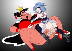 aqua (kingdom hearts) from alice in wonderland