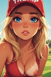 ai_generated babe blonde_hair blonde_pubic_hair breasts cartoon florida huge_breasts kai kai_trump kaitrump public_sex sex sexy tan tan_lines trump