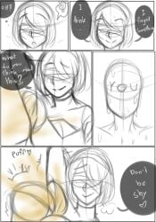 armpit_fetish armpits arms_up chro-sis face_in_armpit nier nier:_automata sketch smell smelly smelly_armpits yorha_2b