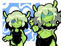 2girls alien antennae_(anatomy) deimi_(leithenol) marci_(leithenol) not_porn safe_for_work sfw twitter twitter_user_oc