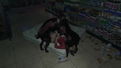 1girls 2boys 3d anal anal_sex animal_genitalia animal_penis animated ass beastiality blender blowjob brown_hair canid canine canine_penis capcom cerberus_(resident_evil) claire_redfield clothed clothed_sex clothing cum cum_in_ass cum_in_mouth cum_in_pussy darktronicksfm deep_blowjob deepthroat doberman domestic_dog face_fucking fellatio female female_penetrated feral feral_on_female feral_penetrating gangbang grabbing_own_breast group group_sex interspecies knot light-skinned_female long_hair male male/female male_penetrating mattress monster monster_on_female oral oral_sex penis resident_evil resident_evil_2 resident_evil_2_remake sex sound spitroast sword_swallowing_position tagme tied_hair tongue_out video zombie zombie_dog