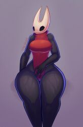 1girls 2_horns alternate_body_type alternate_breast_size arthropod artist_name big_ass big_breasts big_butt black_body black_skin breasts bubble_ass bubble_butt bug bug_girl female female_only hollow_knight hollow_knight:_silksong hornet_(hollow_knight) large_ass large_breasts large_butt one-piece_swimsuit one_piece_swimsuit silksong traknoch