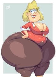 adultart_(artist) ass big_ass big_belly big_breasts big_butt blonde_hair bottom_heavy bra breasts bubble_ass bubble_butt buttoned_shirt cleavage eyeshadow fat_ass fat_butt female female_only huge_ass huge_breasts huge_butt hyper_ass hyper_butt hyper_hips large_ass large_breasts large_butt lipstick looking_at_viewer massive_ass massive_butt mature mature_female milf mother nickelodeon rita_loud straight_hair the_loud_house thick_ass thick_legs thick_thighs tight_clothing wide_hips