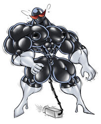 anthro bulge choiark dragmon male male_only muscular pump rubber