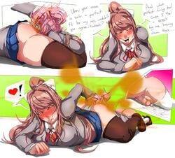 cumshot disgusted doki_doki_literature_club fart fart_cloud fart_fetish fart_torture farting farting_in_face futanari lazei monika_(doki_doki_literature_club) natsuki_(doki_doki_literature_club)