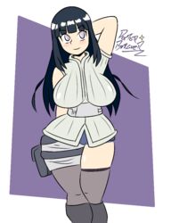 armpits big_breasts black_hair breasts doctorbuguer fully_clothed hyuuga_hinata naruto naruto:_the_last naruto_shippuden purple_eyes