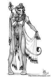 anthro bast breasts crimsonjassic egyptian_mythology ivan_flores mythology panties tail