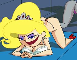 1girls ass_up bimbo bra breasts cartoon_network cleavage dboy eris_(billy_and_mandy) goddess lingerie mirror smile the_grim_adventures_of_billy_and_mandy thong