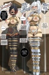 2girls angry arms_behind_back auction bagelbomb ball_gag bdsm_gear big_breasts blue blue_eyes bondage boots bound_arms bound_feet bound_hands bound_legs bound_torso bound_wrists breasts collar dildo display egg_vibrator female female_focus female_only glass_display harness_ball_gag heels helpless lingerie metal_collar metal_restraint name_tag nipple_piercing panties pentagram_harness pierced_nipples piercing piercings pussy red_hair restrained rope rope_bondage ruby_rose rwby scared shibari_bondage shibari_over_clothes silver_eyes stationary_restraints struggling submissive submissive_female thick_thighs thighs tied_arms tied_feet tied_hands tied_legs tied_up tight_clothing trophy trophy_case vibrator vibrator_in_pussy wall weiss_schnee white_hair white_skin womb_tattoo