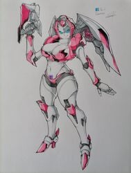 1girls abesdrawings alien alien_girl arcee art big_breasts blue_eyes breasts busty drawing ex-01_nicee female female_only high_heels machine pink_panties pubic_tattoo robot robot_girl robot_humanoid sketch solo solo_female traditional_art traditional_media traditional_media_(artwork) transformers