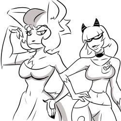 aptom7747 black_and_white blind_peacock_draws_(artist) bullet_wound choker commentary commentary_request demon demon_girl demon_horns doodle doodles hazbin_hotel hazbin_hotel_oc heart_scar helluva_boss helluva_boss_oc looking_back original original_art original_artwork original_character original_characters oro_(blindpeacockdraws) scar sfw sinner sinner_demon speed_drawing tagme tagme_(character)