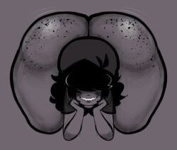 1girls ass ass_raised butt_freckles freckled_butt freckles freckles_on_ass lazycumlol monster_girl raised_ass tagme terry_(lazypunkarts) wide_hips