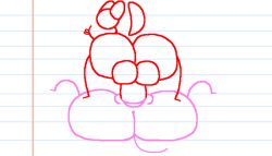 2d_animation 7:4 aliasing animated anus ass balls big_balls big_butt big_penis body_part_in_pussy bouncing_balls canid canine digital_media_(artwork) duo faceless female female_penetrated floating_tail fox from_front_position genitals gesture hand_gesture huge_butt larger_female larger_penetrated legs_up loop male male/female male_penetrating mammal mating_press notebook_paper_background nxyitn penetration penis pink_body red_body seamless_loop sex short_playtime size_difference small_dom_big_sub smaller_male stick_figure tail tail_motion tailwag thumbs_up vaginal_penetration vulva x_anus