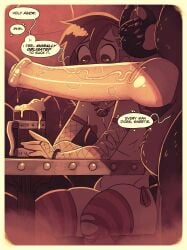 1boy 2d 2d_(artwork) 2girls anthro anthro_on_human arms_behind_back balls big_breasts big_penis breasts collar comic comic_page covered_nipples dialogue earrings female femboy goblin goblin_female heart_pasties hi_res huge_breasts hung hung_bottom hung_femboy hung_trap imminent_sex jack_cayless looking_at_penis male navel panties pasties penis penis_awe penis_in_panties penis_in_stocking penis_in_thighhigh penis_in_thighhighs penis_in_thong rapscallion revealing_clothes shortstack side-tie_panties speech_bubble straight_to_gay text thin thin_waist thong topless topless_male trap twink uncensored