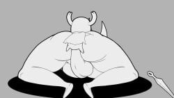 1boy 1girls animated anthro anthro_penetrated big_ass bimbo_body cum dangling_balls dangling_testicles deaththevilxd fucked hard_cock hard_sex hollow_knight hollow_knight:_silksong hornet_(hollow_knight) kato penetration pussy silksong small_but_hung small_dom_big_sub