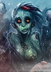 ai_edit ai_generated animated areolae big_breasts multiple_boys neurodyne nipples no_sound punk_girl tagme undead video zombie zombie_girl