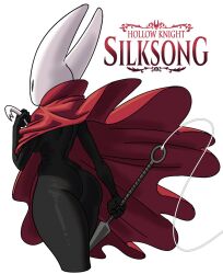 anthro anthro_bug ass ass_focus black_body bug bug_girl hollow_knight hollow_knight:_silksong hornet_(hollow_knight) horns solo_female team_cherry warrior
