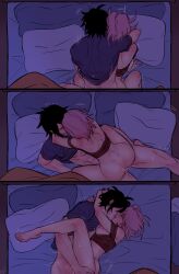 1boy 1girls bed ceejss comic_page female male naruto naruto_(series) sakura_haruno sasuke_uchiha sex