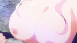 10s animated animated_gif big_breasts bouncing_breasts breasts female female_focus large_breasts mature_female nipples official_animation pink_hair screencap screenshot sephie_michaela_deviluke solo to_love-ru to_love-ru_darkness undressing