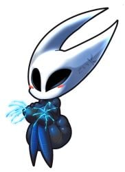 big_ass big_breasts blue_nipples breasts bug_girl hollow_knight hollow_knight:_silksong hornet_(hollow_knight) lactation self_upload shortstack zenkitsune_(artist)
