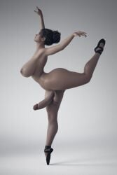 3d 3d_(artwork) ballerina big_ass big_balls big_breasts big_penis brown_skin cyberpunk_2077 dancing erect_penis erection futa_only futanari naked naked_female naked_futa nude nude_female nude_futa panam_palmer solo stevencarson