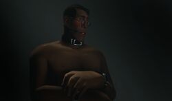 3d abel-dujardin ball_gag blush bondage chest_hair collar dilf gay gay_pov glasses handcuffs human_only male male_only medic_(team_fortress_2) messy_hair nude older_male sfm shy source_filmmaker submissive submissive_male submissive_medic team_fortress_2 yaoi