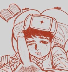 2025 ass bandage big_eyes blowjob blowjob_face blush book bottom_heavy bottom_heavy_femboy bottom_heavy_male bottomless_male brown_hair bruise butt_crack cum cum_on_face degdaze femboy hairy_male hickey hickey_marks historical historical_porn historically_inaccurate innuendo kneeling large_ass large_butt long_penis oc original original_character servant sketch smile unfinished visible_ass winter_hat younger_male