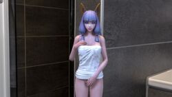 1girls bathroom female guinevere_(mobile_legends) mobile_legends solo tagme