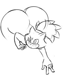 1girls anthro ass big_ass big_butt blaze_the_cat bottom_heavy domestic_cat feline female female_focus female_only forehead_jewel huge_butt mammal mobian_(species) monochrome sega solo solo_female solo_focus sonic_(series) sonic_the_hedgehog_(series) video_games xaveknyne