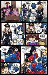 6girls ass_expansion breast_expansion breasts bubble_girl_(cosplay) camie_utsushimi_(cosplay) comic cosplay crossover d.va d.va_(cosplay) dc female female_only g_gundam gundam huge_ass huge_breasts metroid multiple_girls my_hero_academia oad-art overwatch rain_mikamura_(cosplay) samus_aran_(cosplay) supergirl supergirl_(cosplay) utsushimi_camie_(cosplay) yuri zero_suit