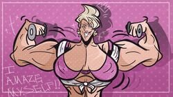 1girls abs big_ass big_breasts blush bra breasts dead_rising dead_rising_3 dumbbells flexing jherii_gallo long_nails muscles muscular_female shorts solo static-sour-fruit sweat sweating thick_ass thick_lips thick_thighs