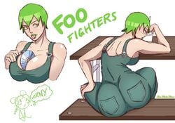 female filthyhamonuser foo_fighters green_hair jojo's_bizarre_adventure jolyne_kujo milkman_art stone_ocean tagme themilkman