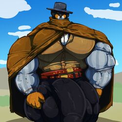 1:1 2019 anthro balls belt bernese_mountain_dog big_balls big_bulge big_muscles big_penis bobert body_hair bottomwear bulge canid canine canis cape chest_hair clothing cloud day domestic_dog genitals hat headgear headwear hi_res huge_balls huge_bulge huge_cock huge_muscles hyper hyper_balls hyper_bulge hyper_genitalia hyper_muscles hyper_penis jacob_(iron99) looking_at_viewer male mammal molosser mountain_dog muscular pants penis shirt sky solo swiss_mountain_dog topwear walking